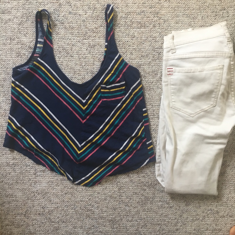 BDG Navy Striped Tank Size S